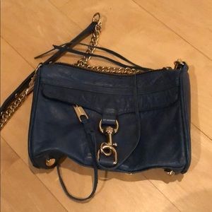 Rebecca Minkoff Blue Bag with gold chain